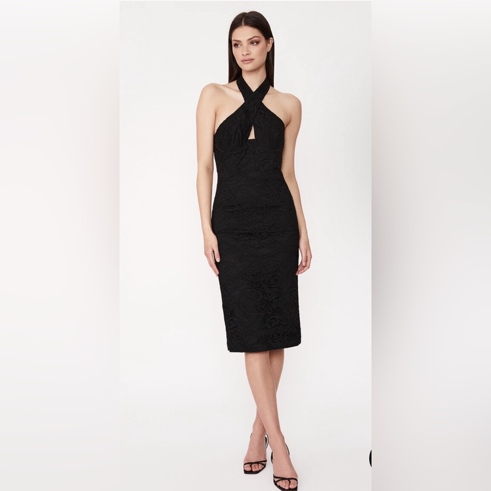 NWT BARDOT Riviera Corset Dress in Black